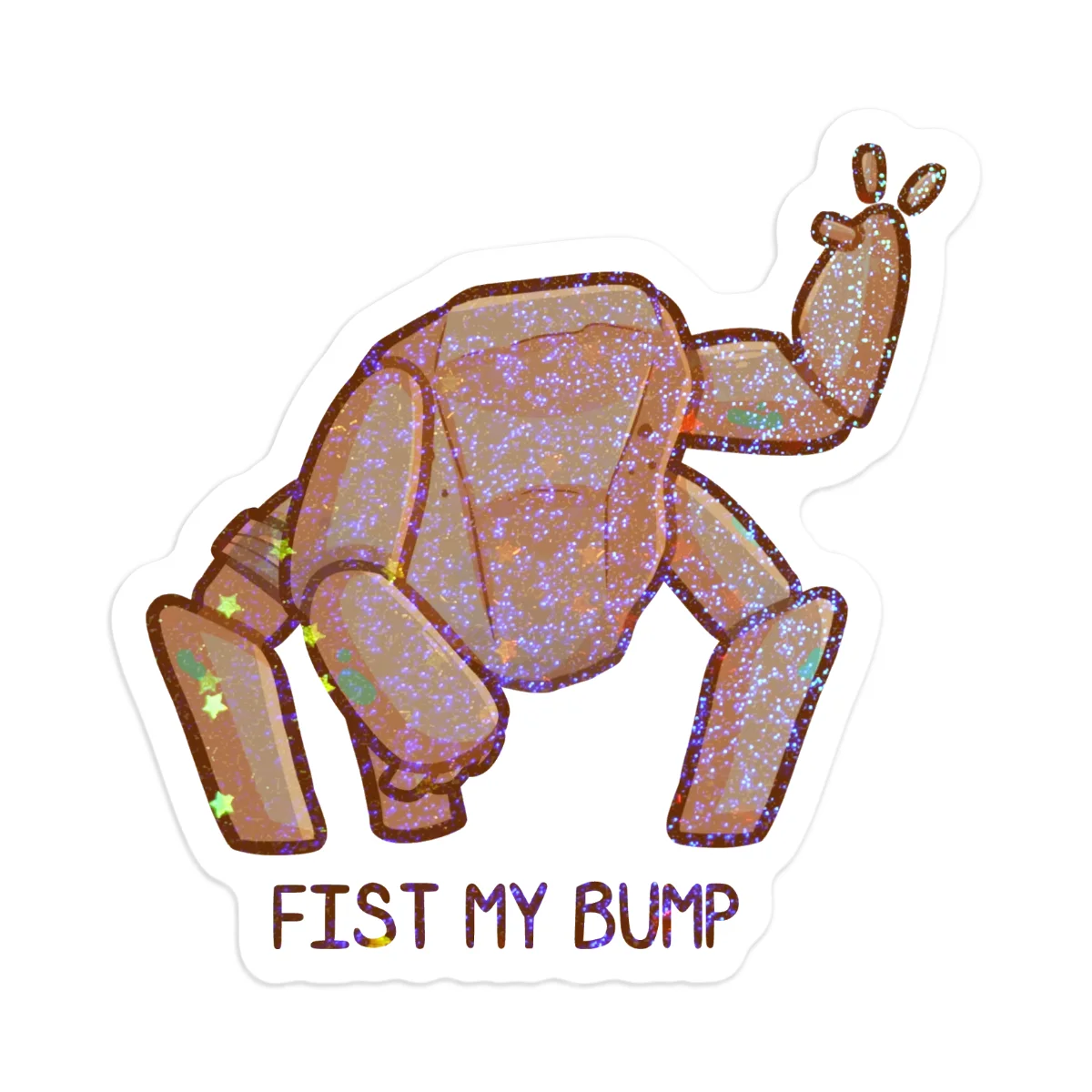 Rocky 'Fist my bump' Glitter Stickers