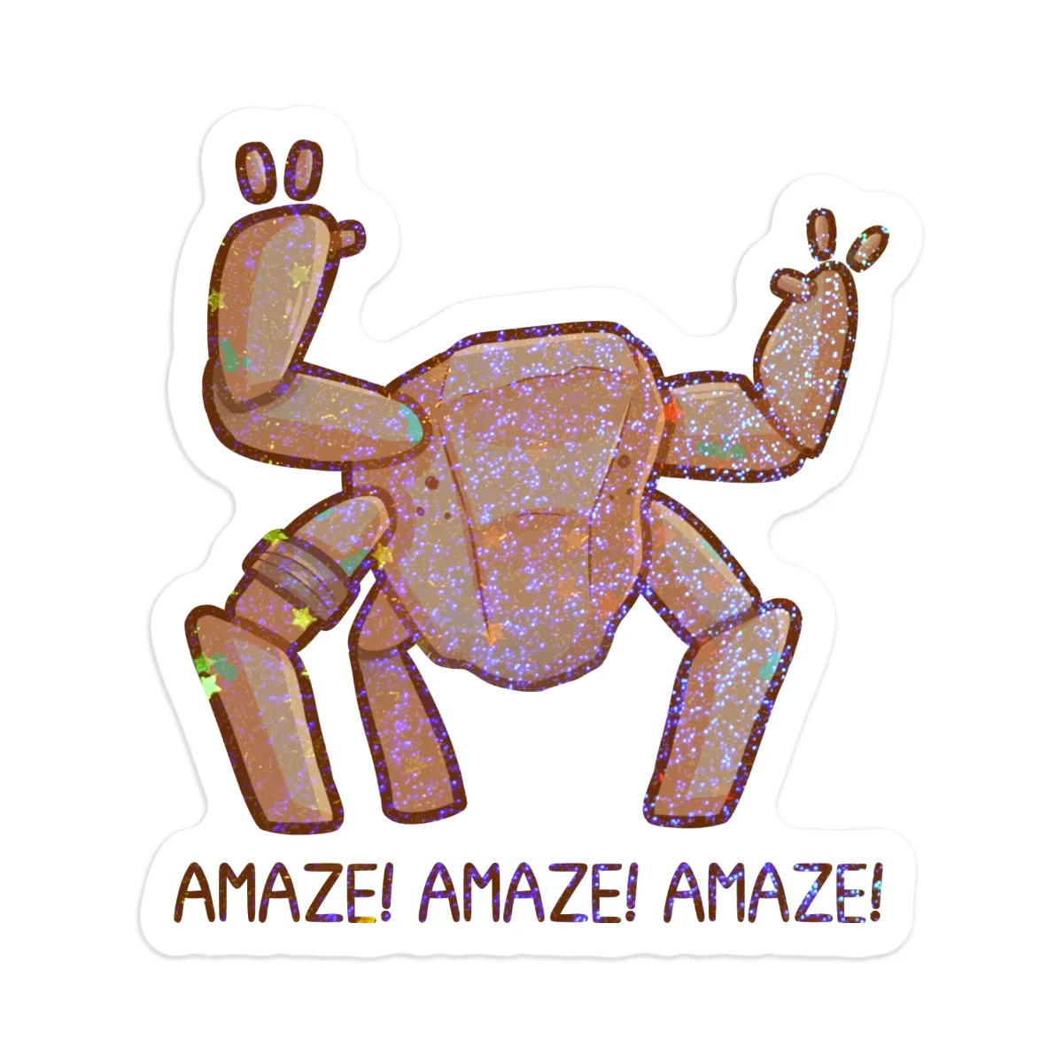 Rocky 'Amaze' Glitter Stickers