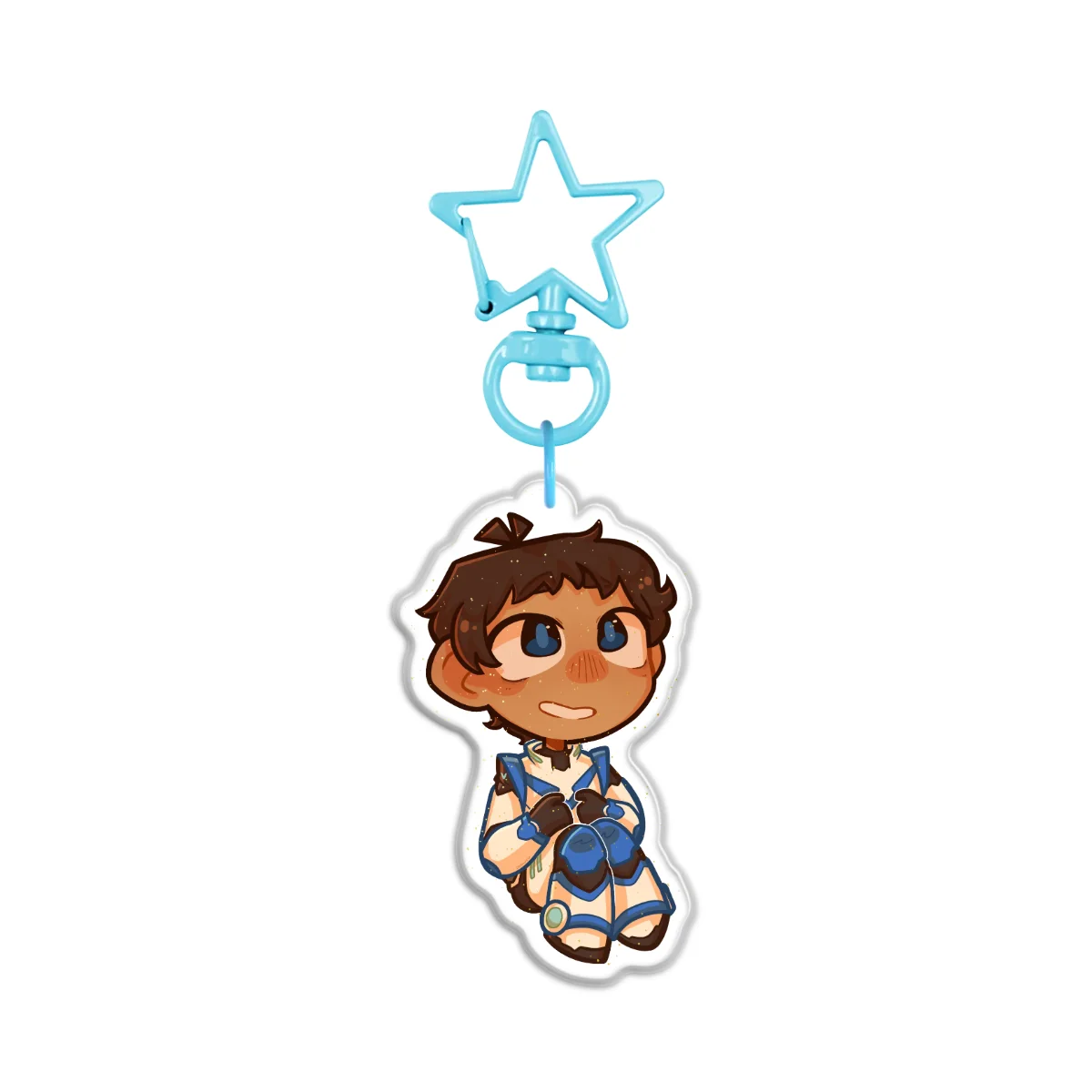 Voltron Lance Glitter Keychain