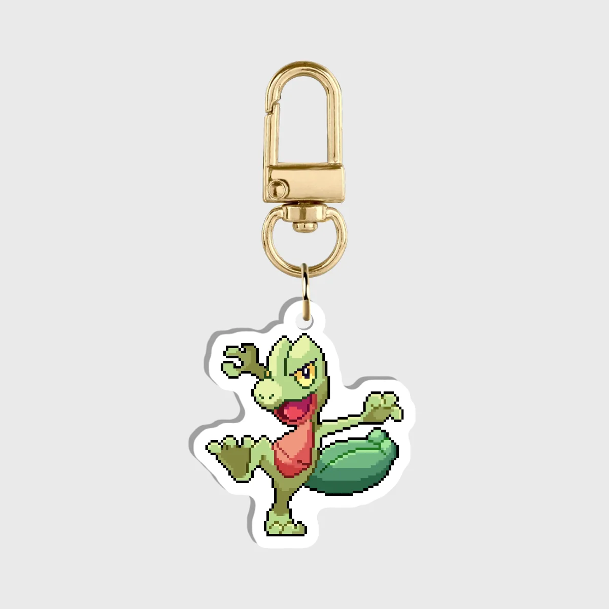 Grass Monster Lizard Non Clear Acrylic Keychain