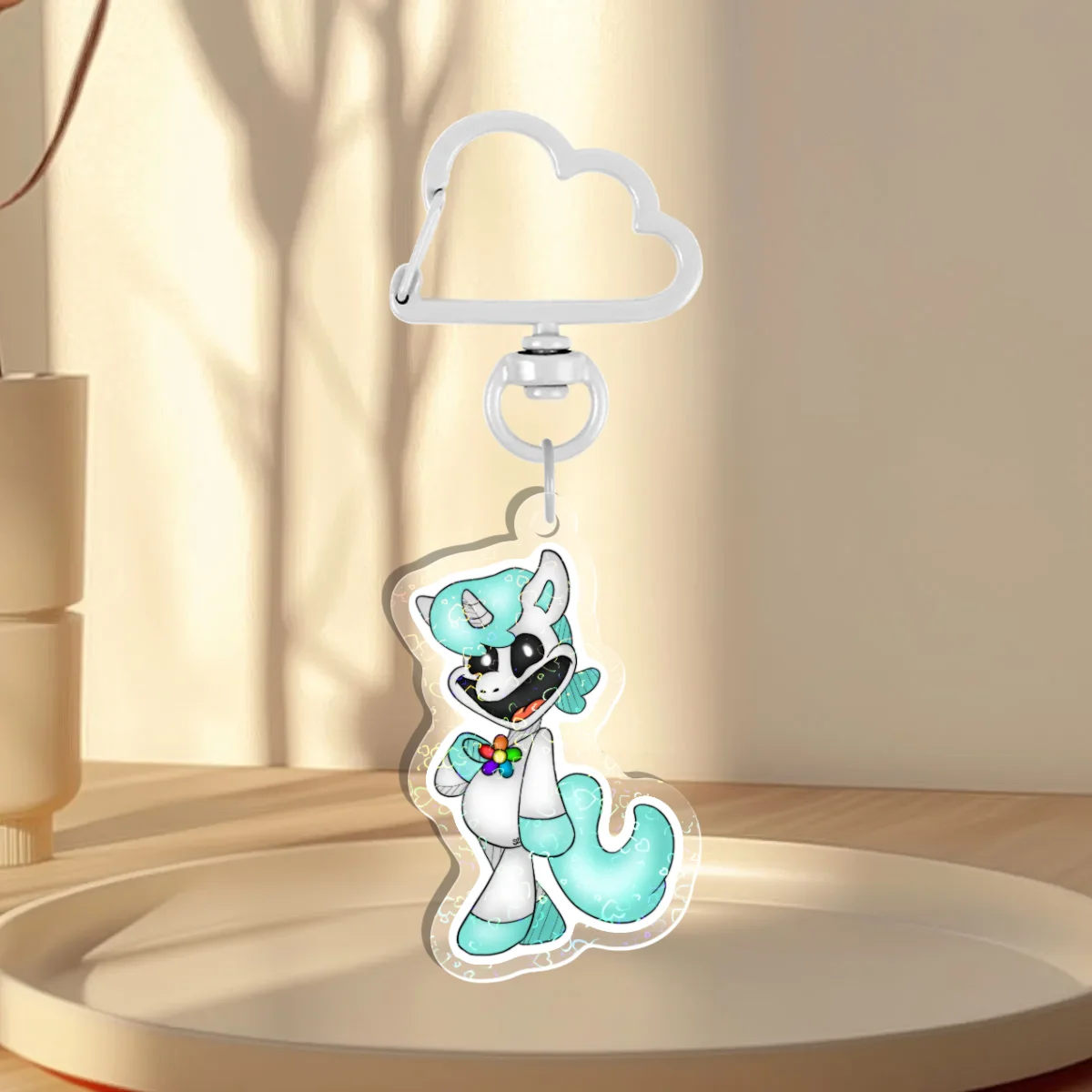 Rainbow unicorn Keychain