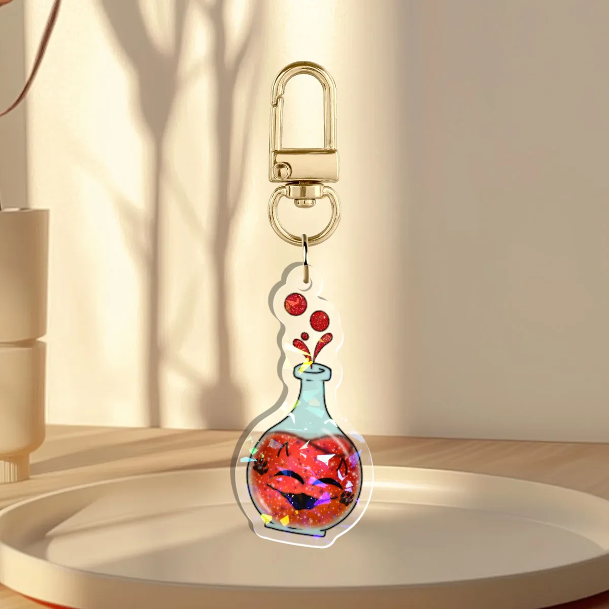 Red Potion Holographic Keychain