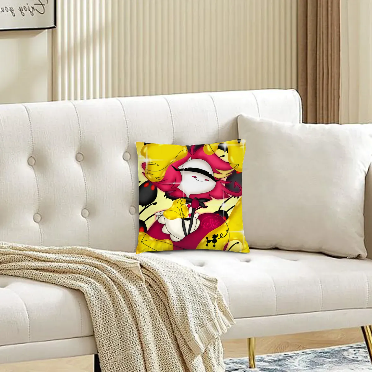 Tidy Square Throw Pillow