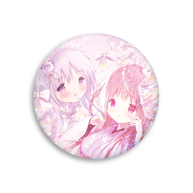 Coquette Round Button Pin