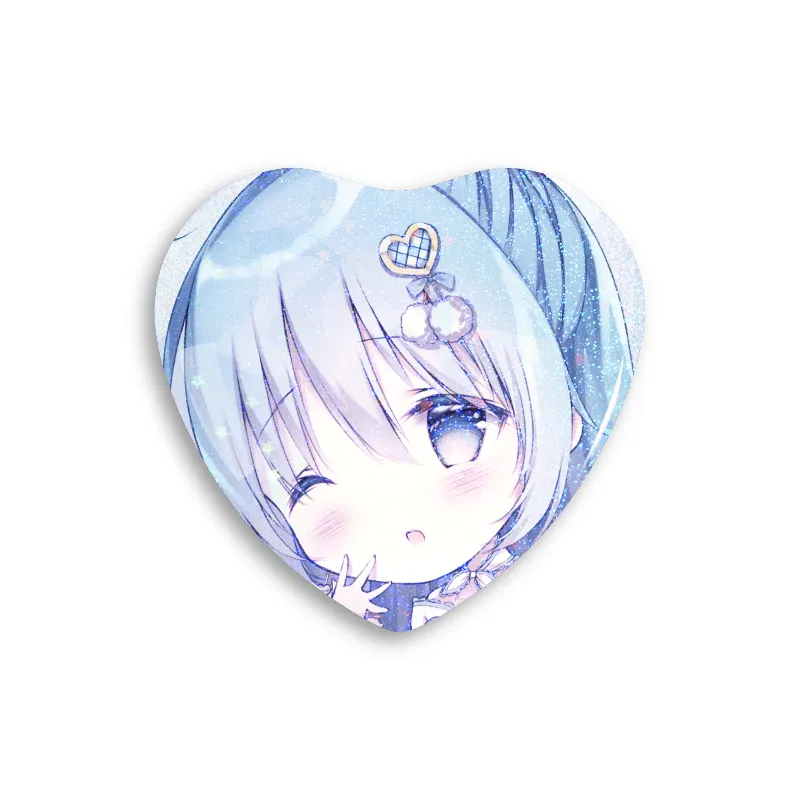 Hanaはな Heart Button Pin