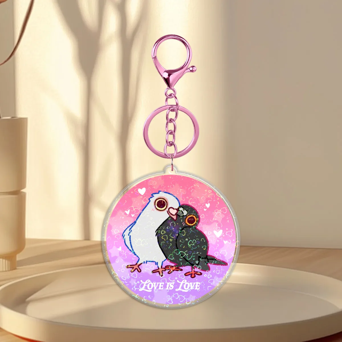 pride Epoxy Holographic Keychain