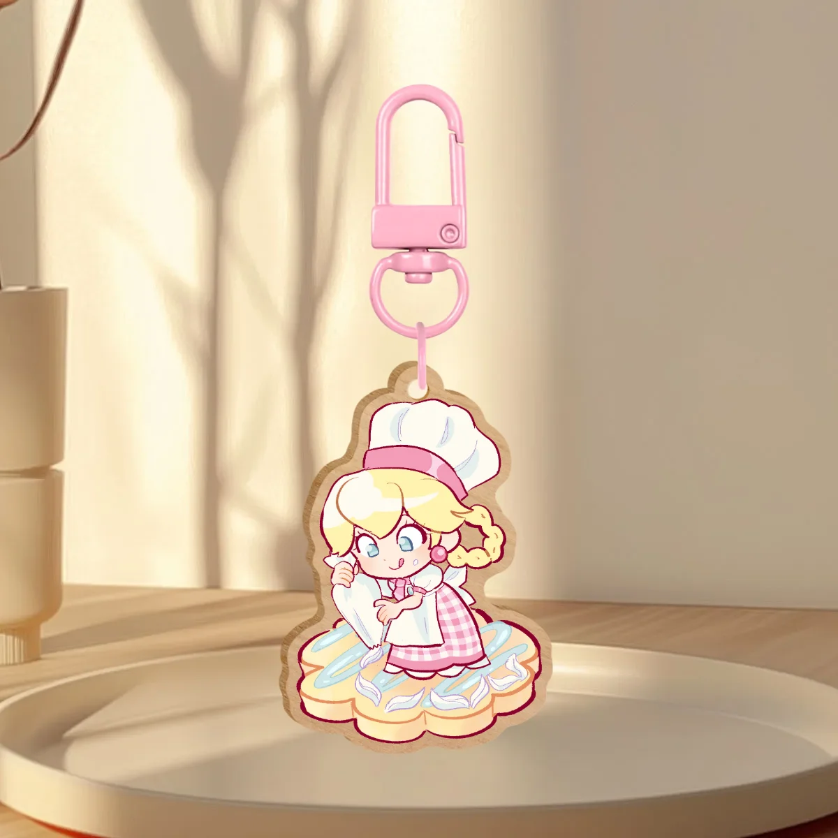 Peach keychain