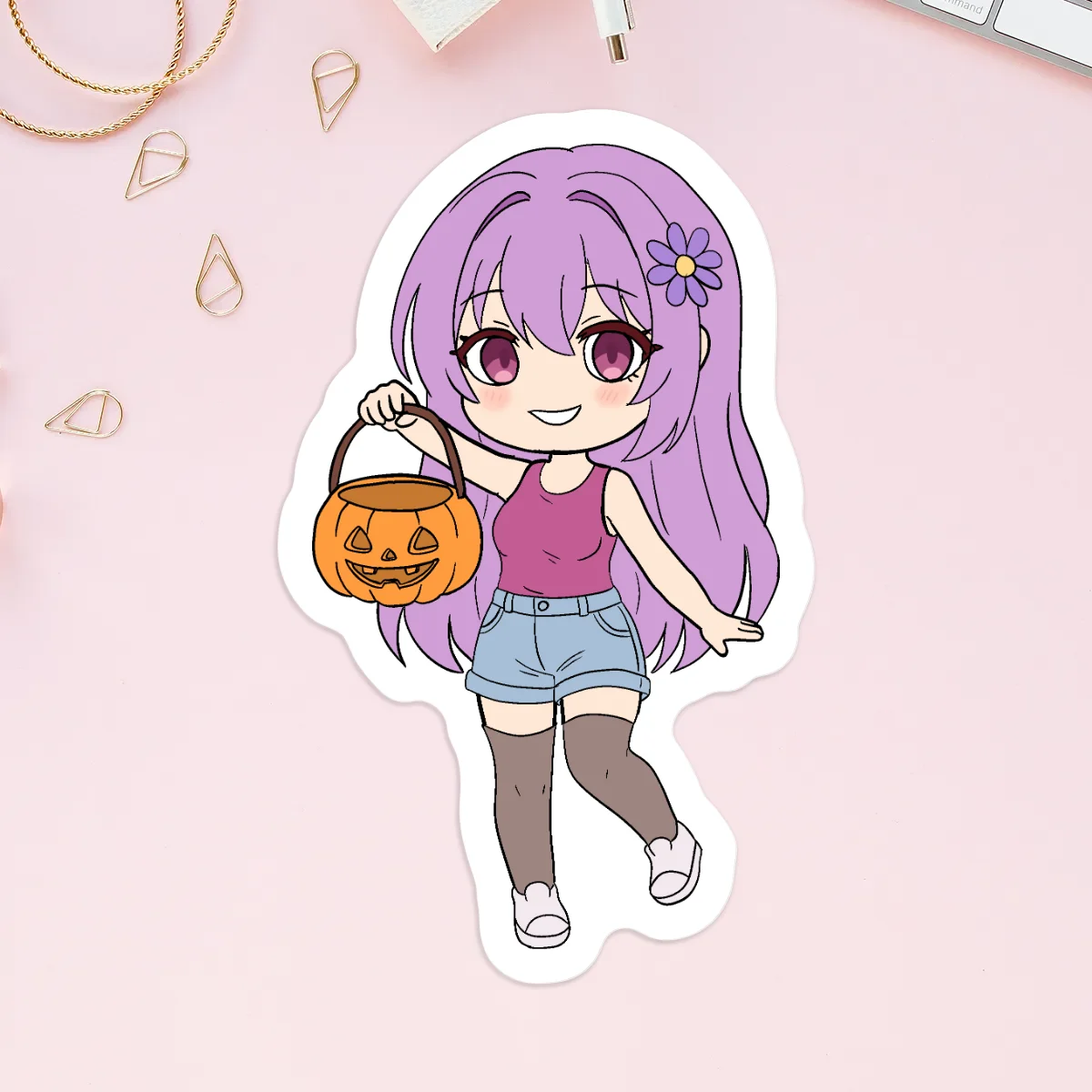 Crystal Halloween Trick or Treating - Custom Vinyl Stickers