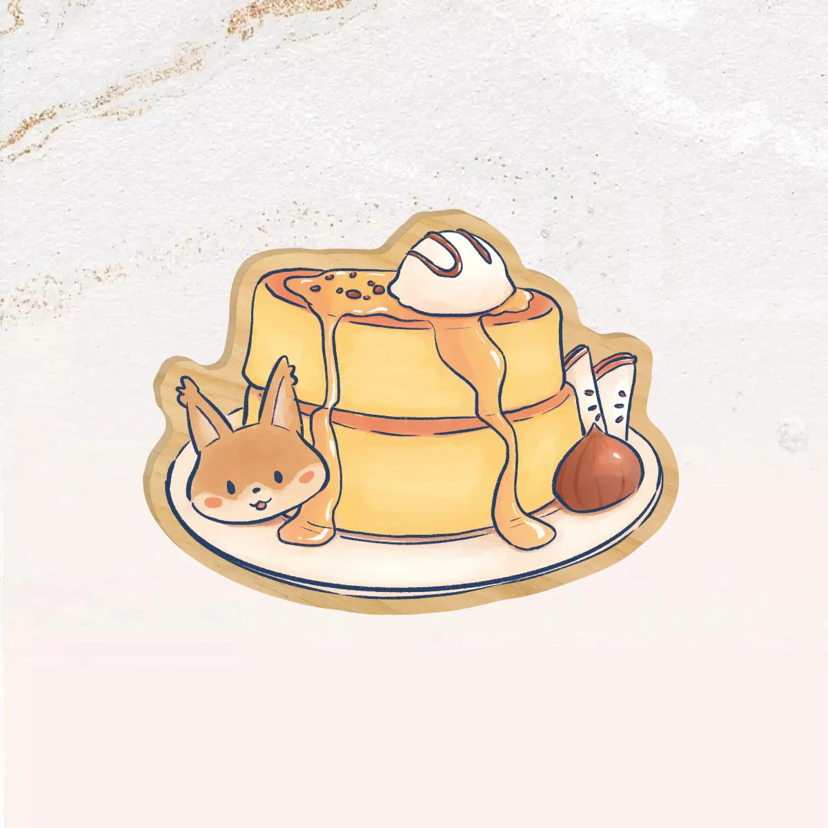 Pancake - Natural Wooden Pin