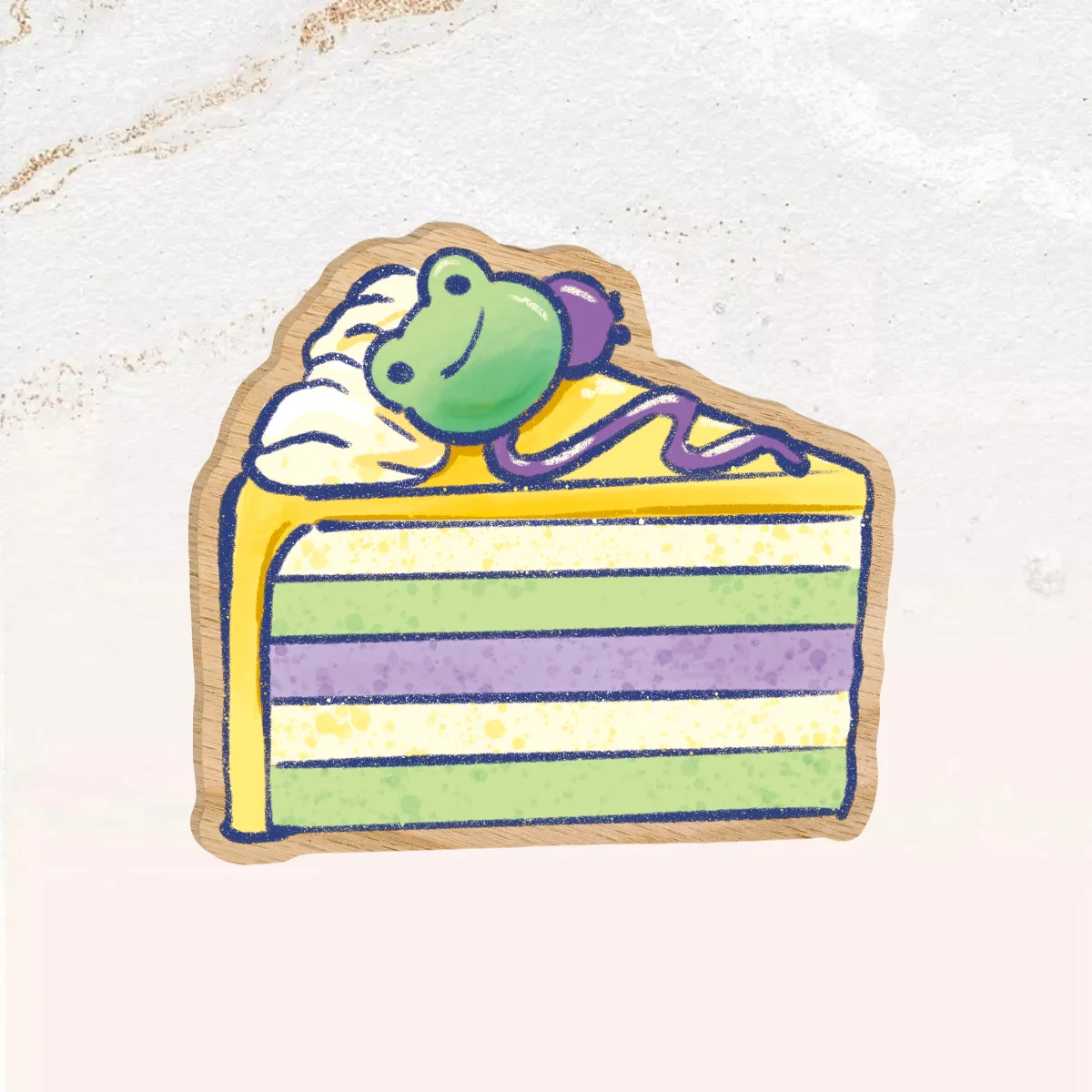Cake - Natural Wooden Pin