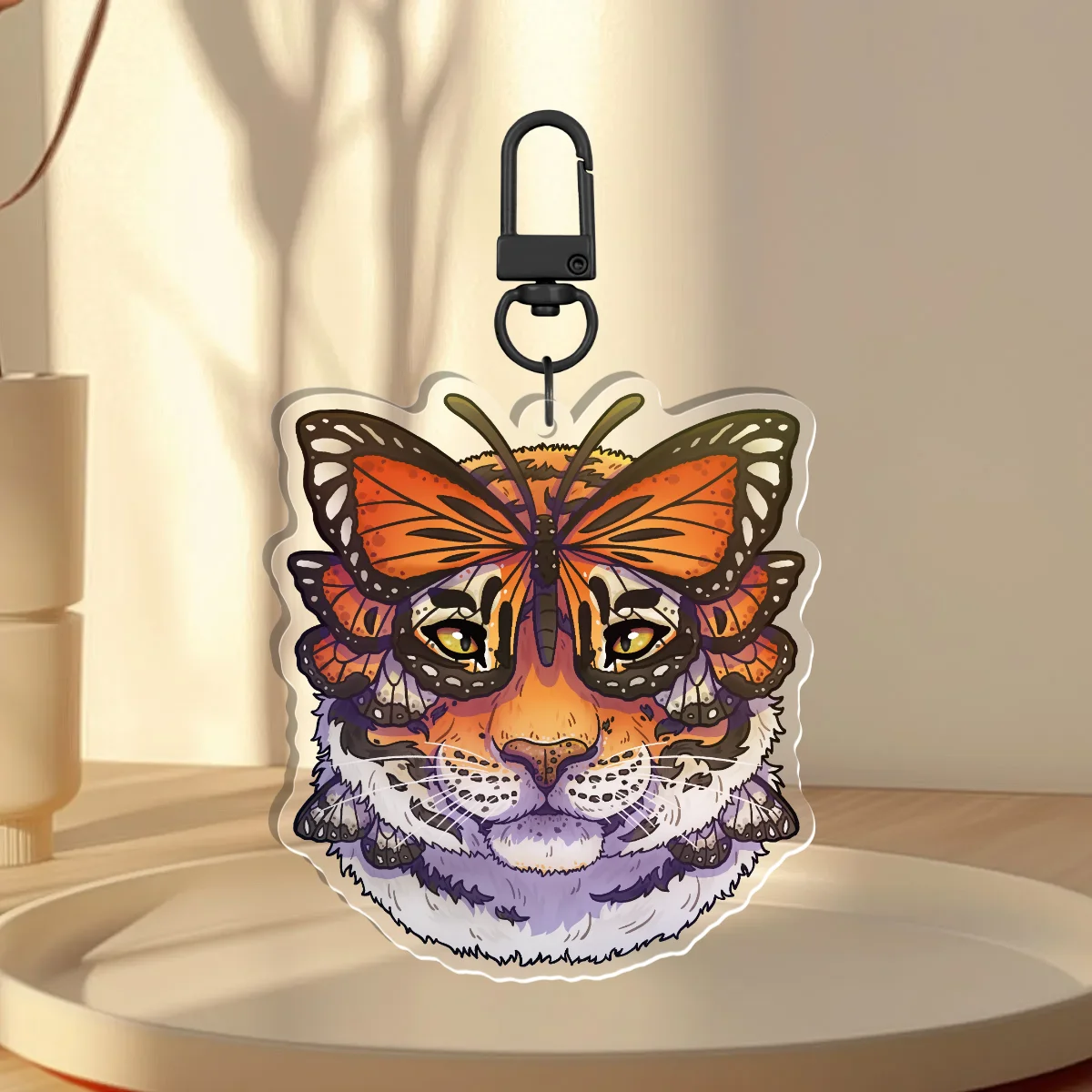 Monarch Tiger Keychain