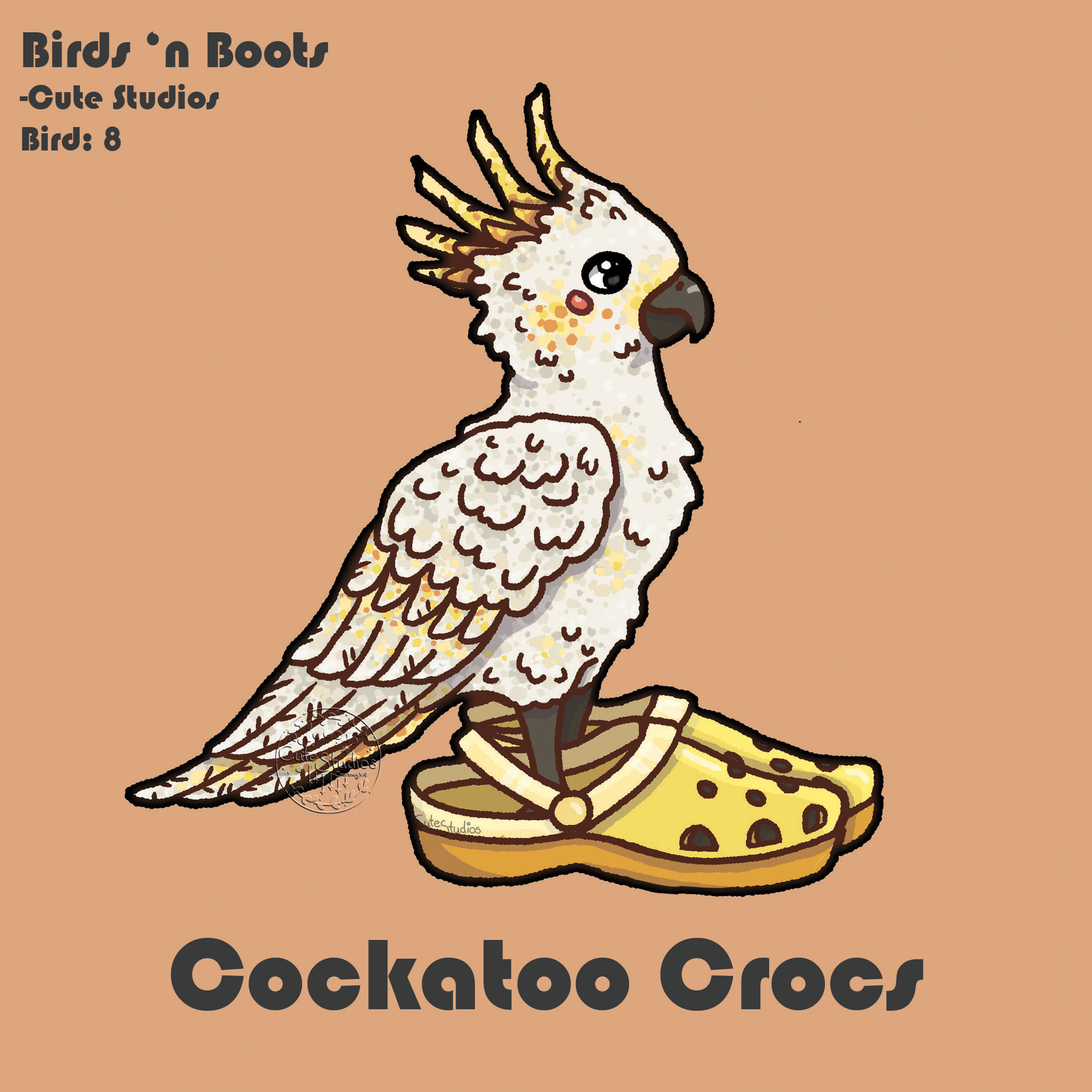 B08 Cockatoo Crocs Vinyl Stickers
