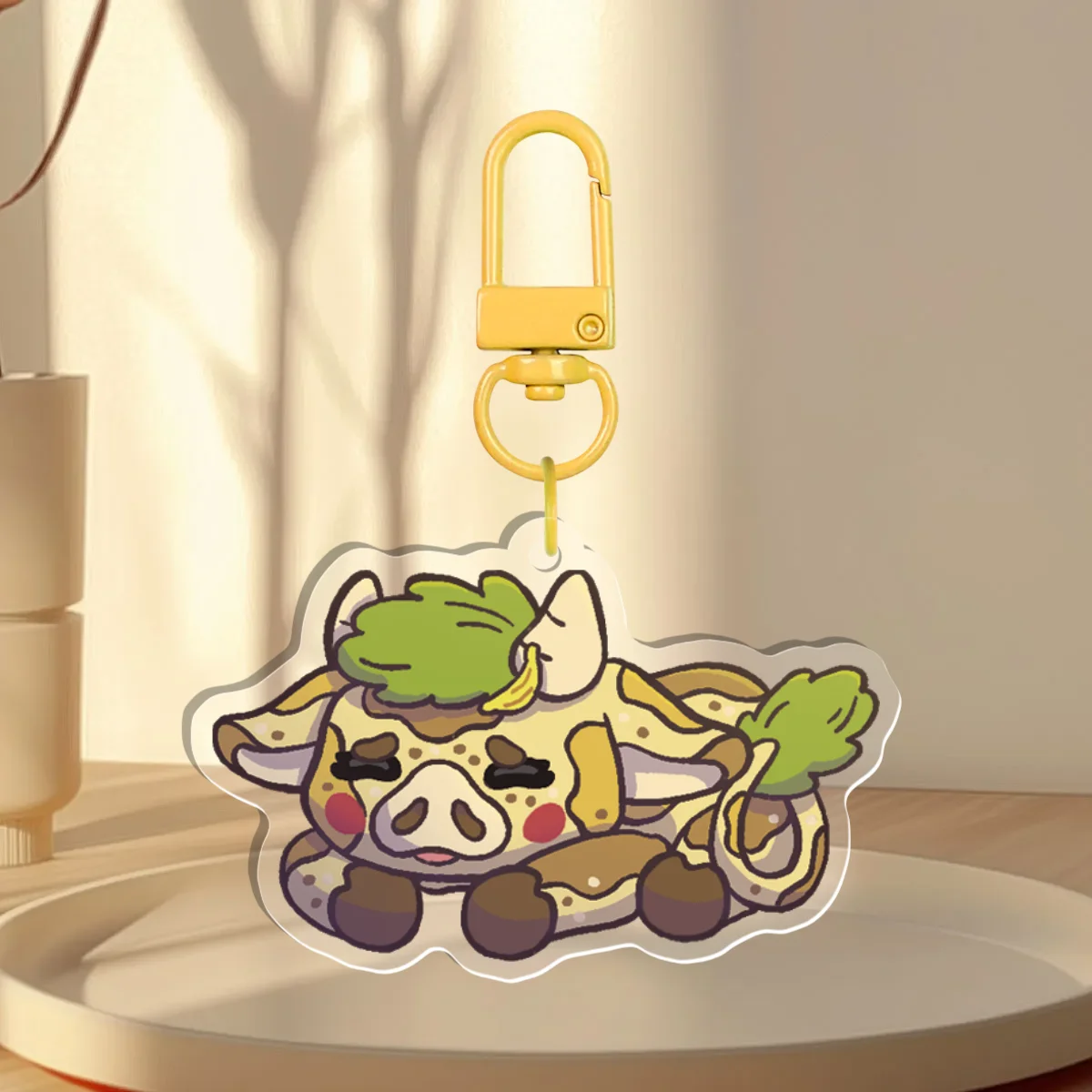 Banana Cow Keychain