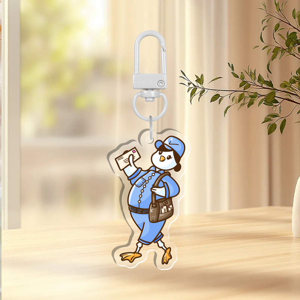Special Delivery Goose Double-Sided Epoxy Keychain