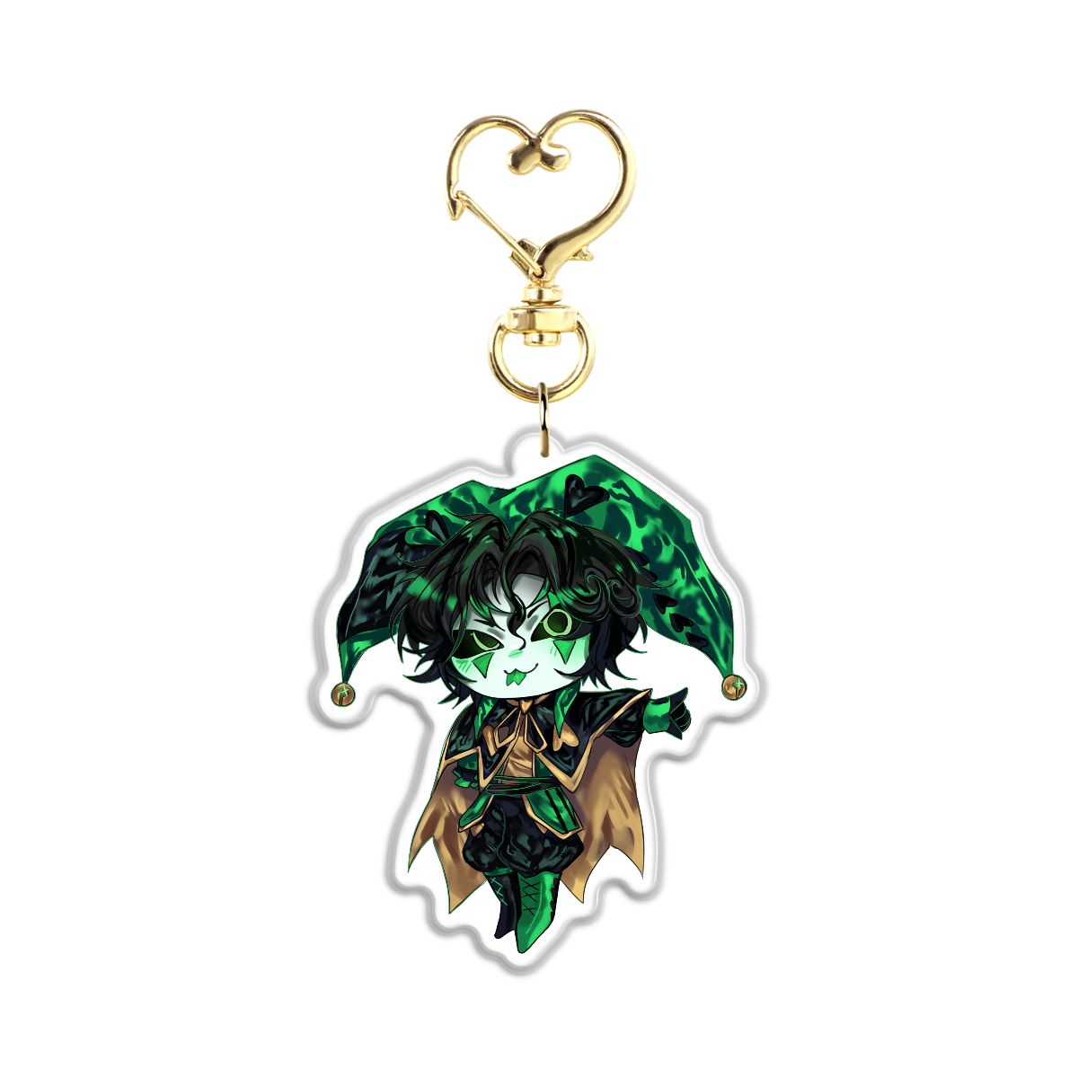 Harlequin Epoxy Keychain
