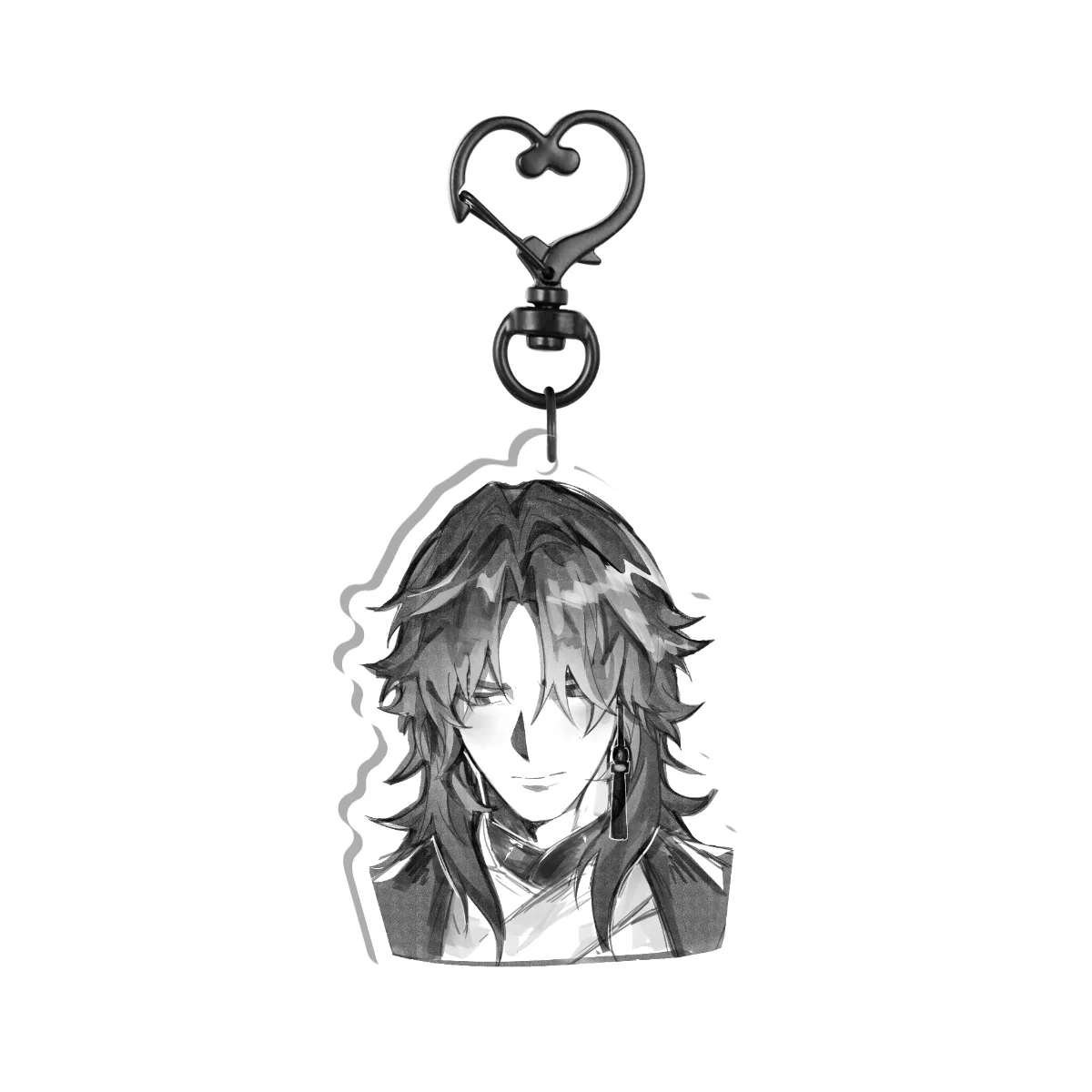 Blushing Blade Clear Acrylic Keychain