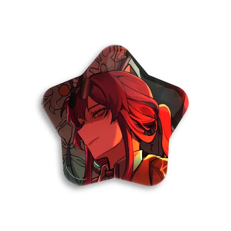 Kafka Star Button Pin