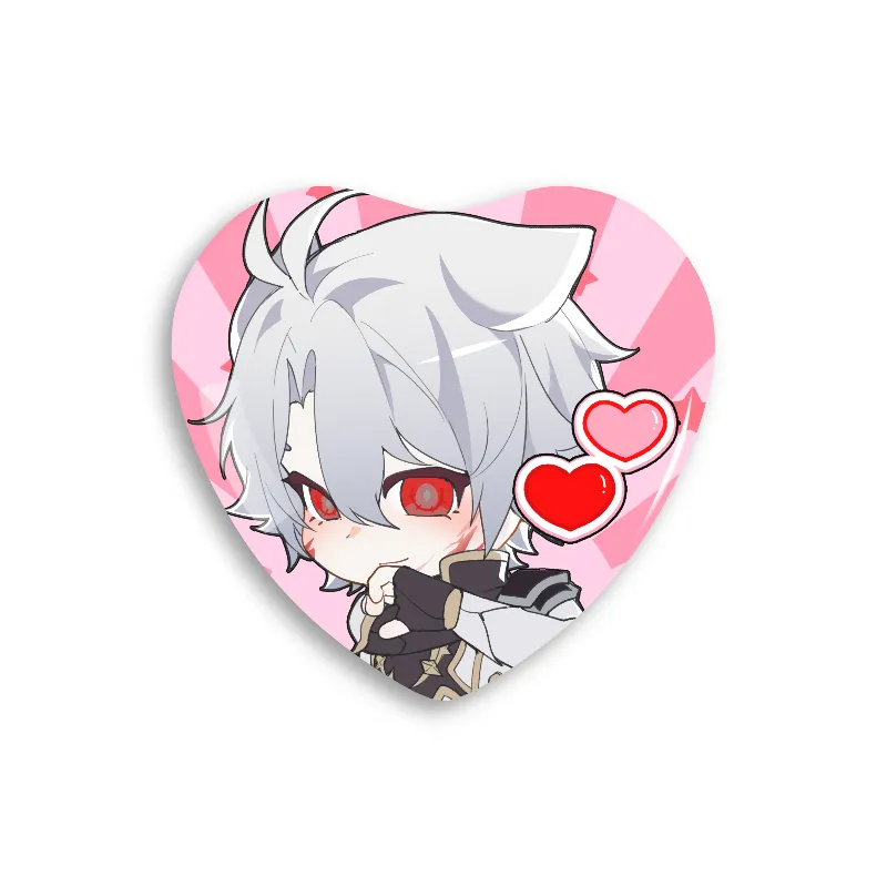 Yan Phainon Heart Shaped Button Pin