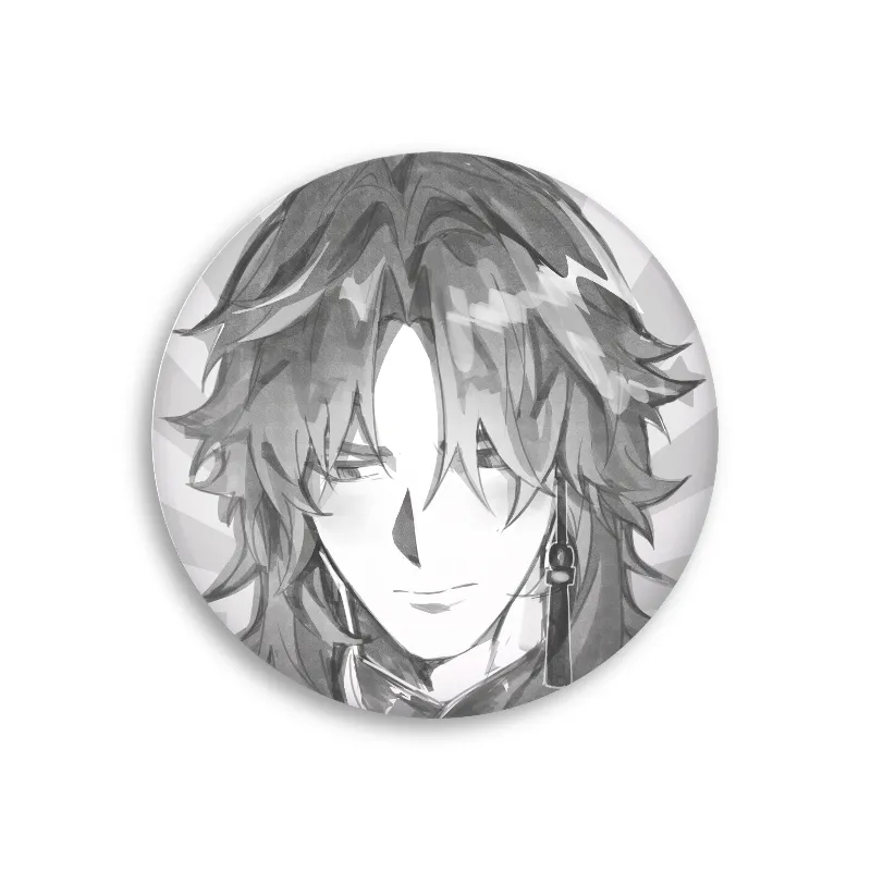 Blushing Blade Round Button Pin