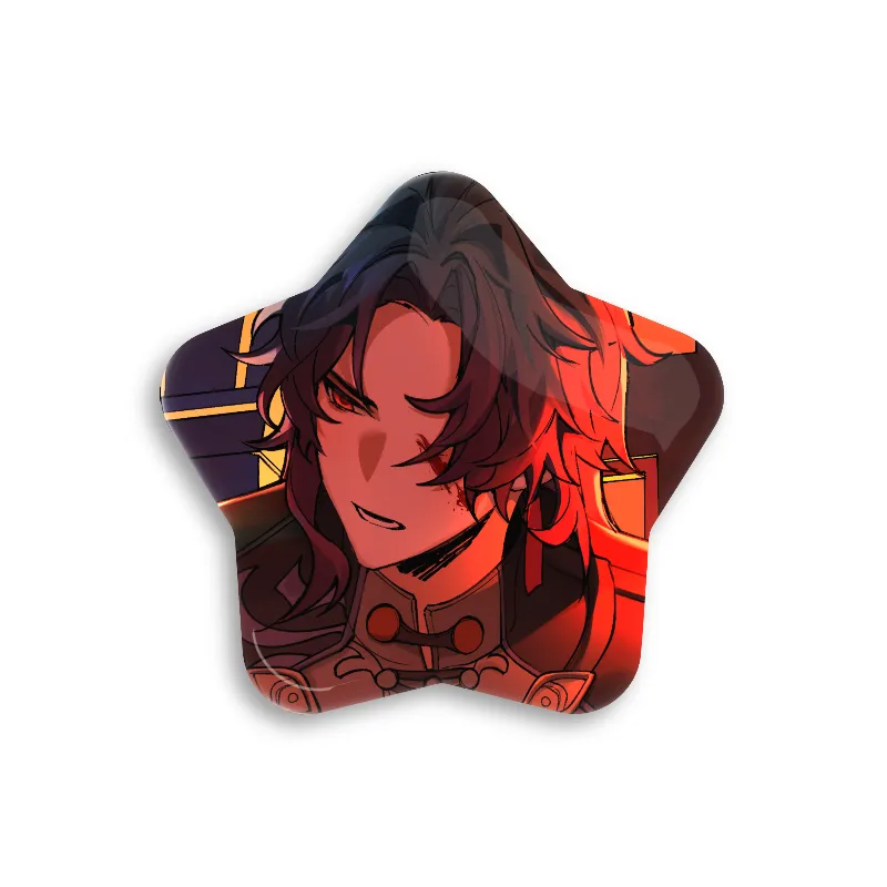 Blade Star Button Pin