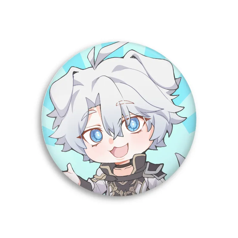 Puppy Phainon Round Button Pin