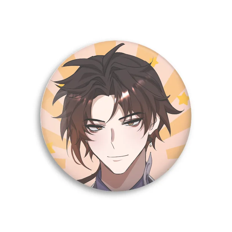 Zhongli Round Button Pin
