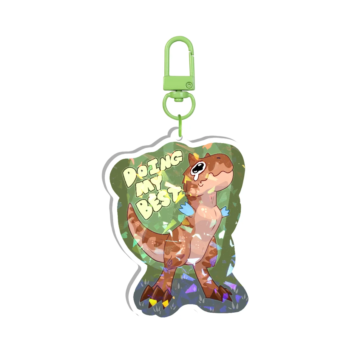 Carnotaurus Doing my best! Holographic Keychain