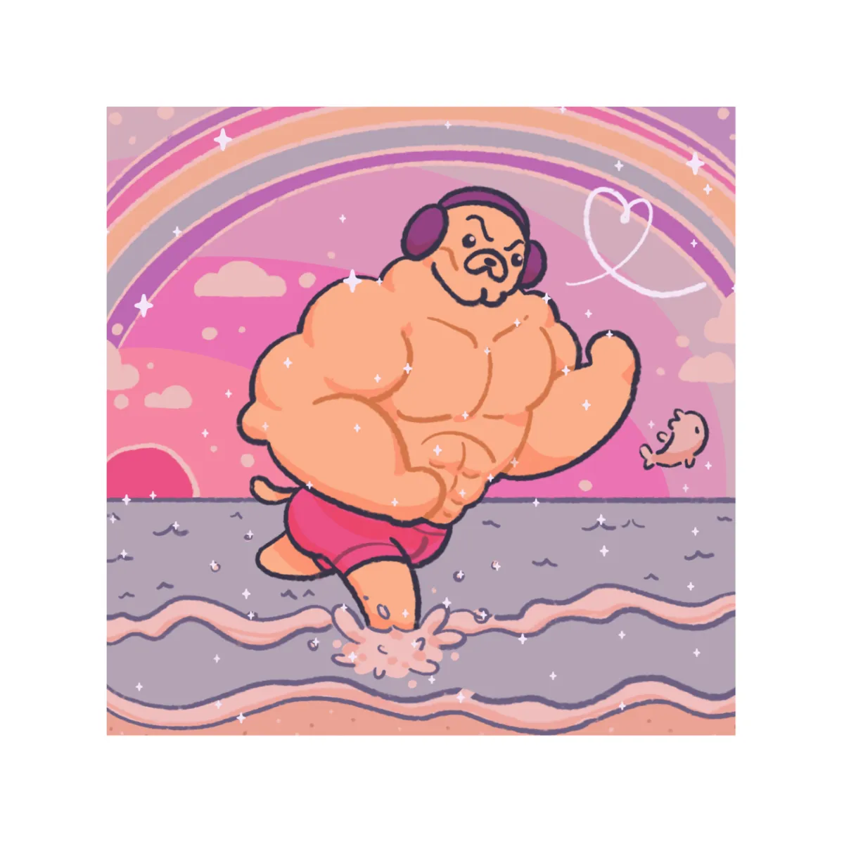 Beach Body Jake: Life Is Beautiful - Art Print