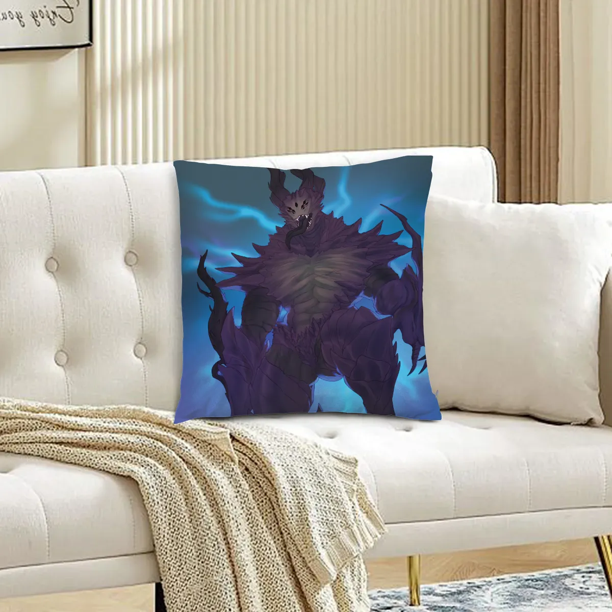 Dragon Age Pride Demon Throw Pillow Cover