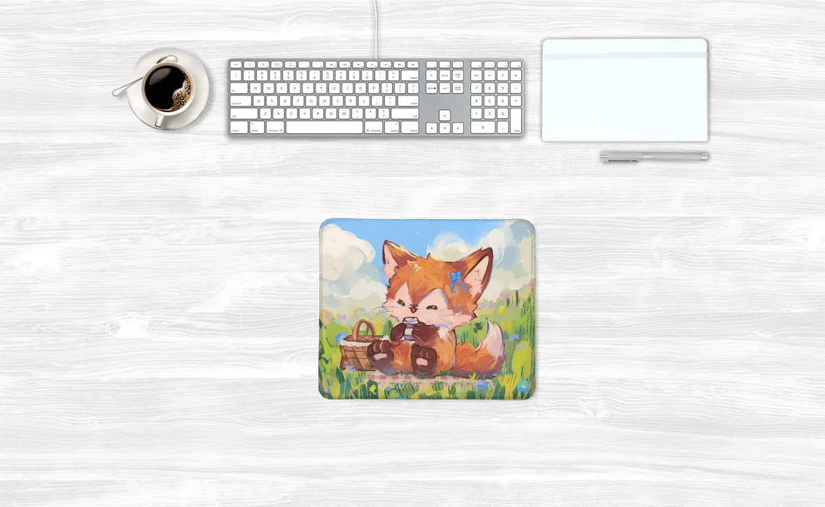 Picnic Fox Mouse Pad