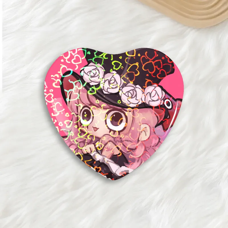 Perona Heart Shaped Button Pin