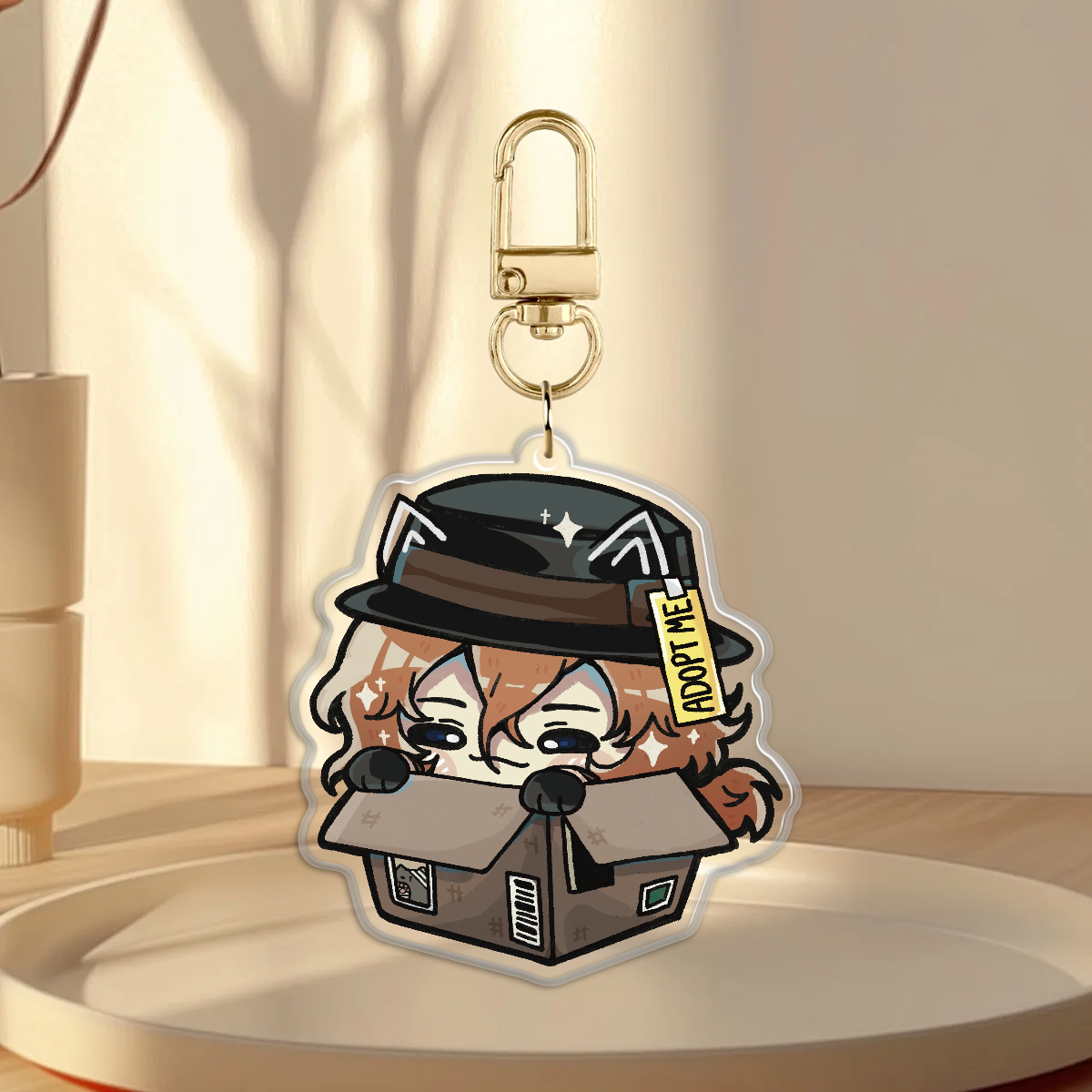 Chuuya Nakahara Box Cat Keychain