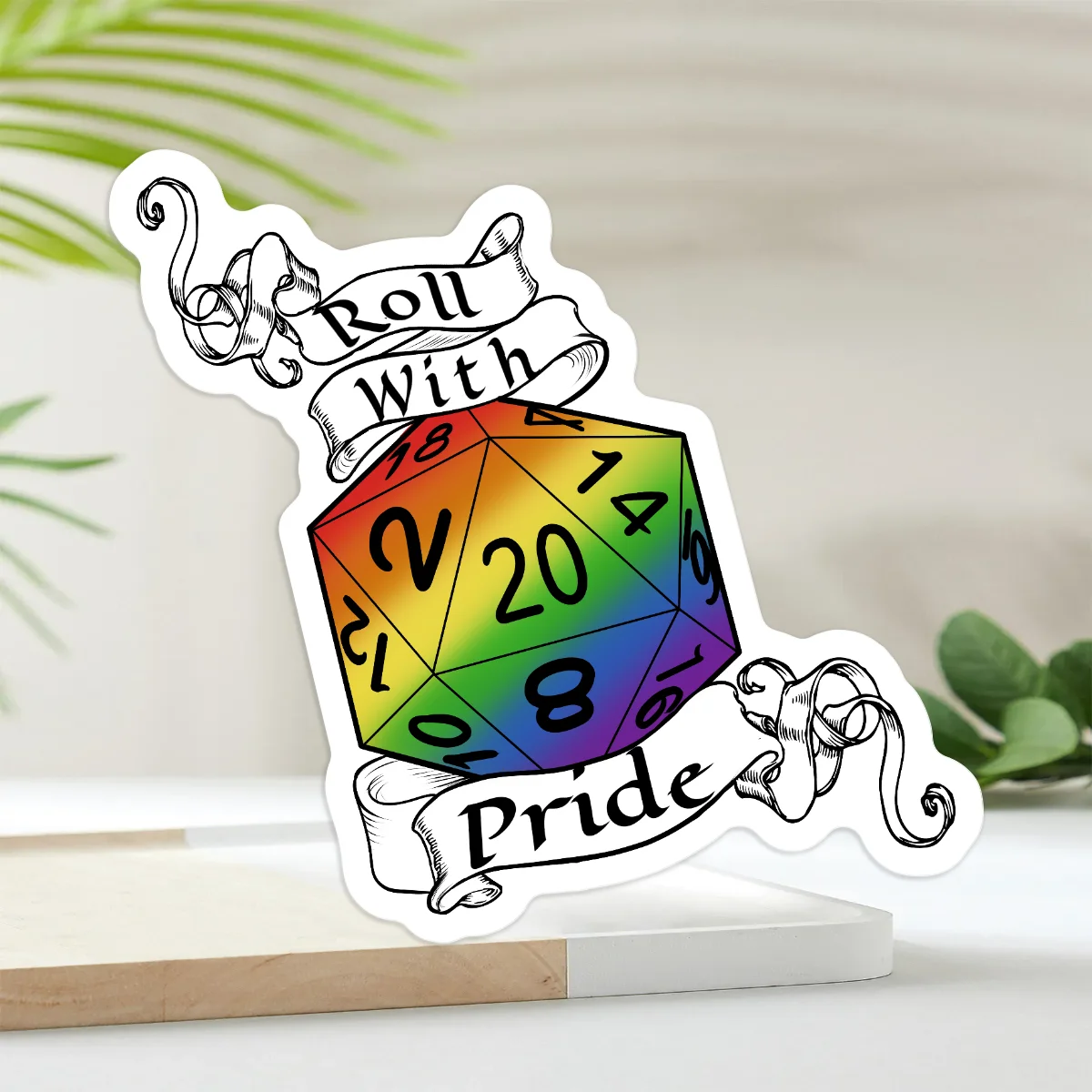 Pride - Roll with Pride D&D Stickers (Pack of 5)