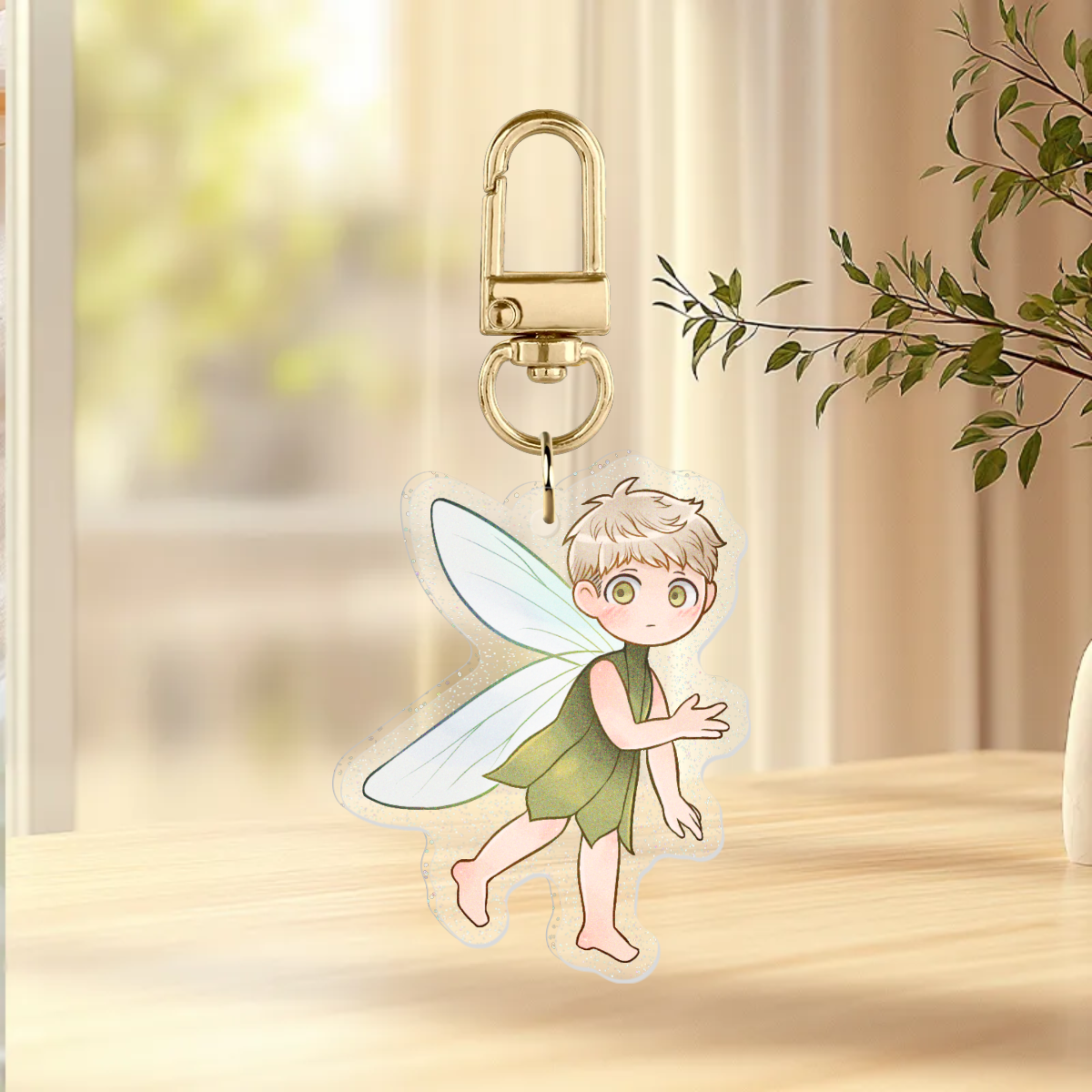 Fairy Laios Glitter Acrylic Keychain