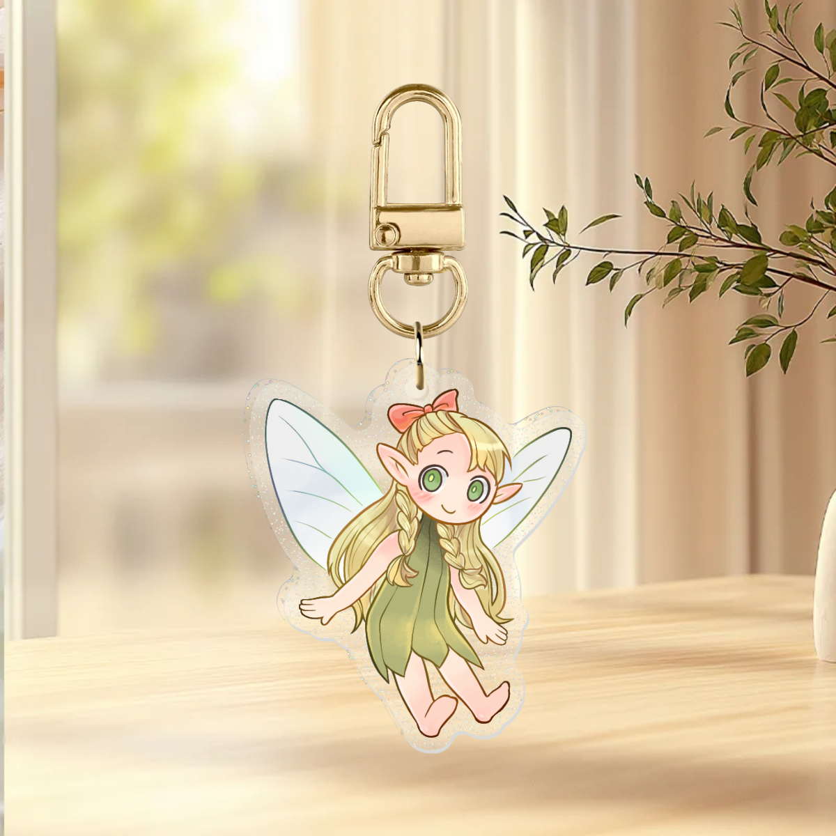 Fairy Marcille Glitter Acrylic Keychain