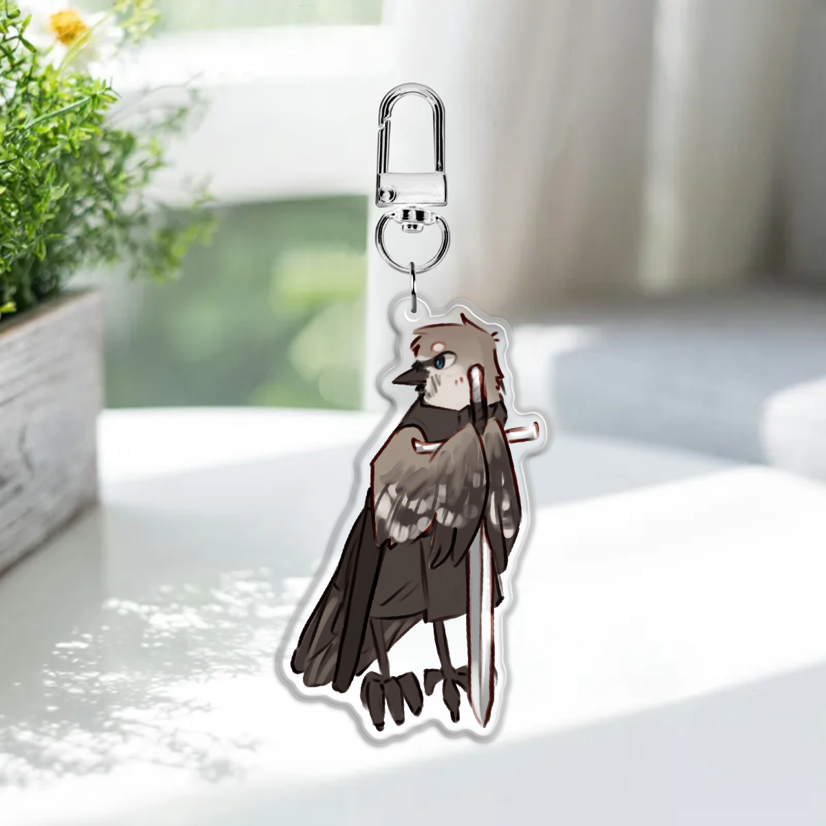 Aragorn Mockingbird Acrylic Keychain (Lord of the Wings)