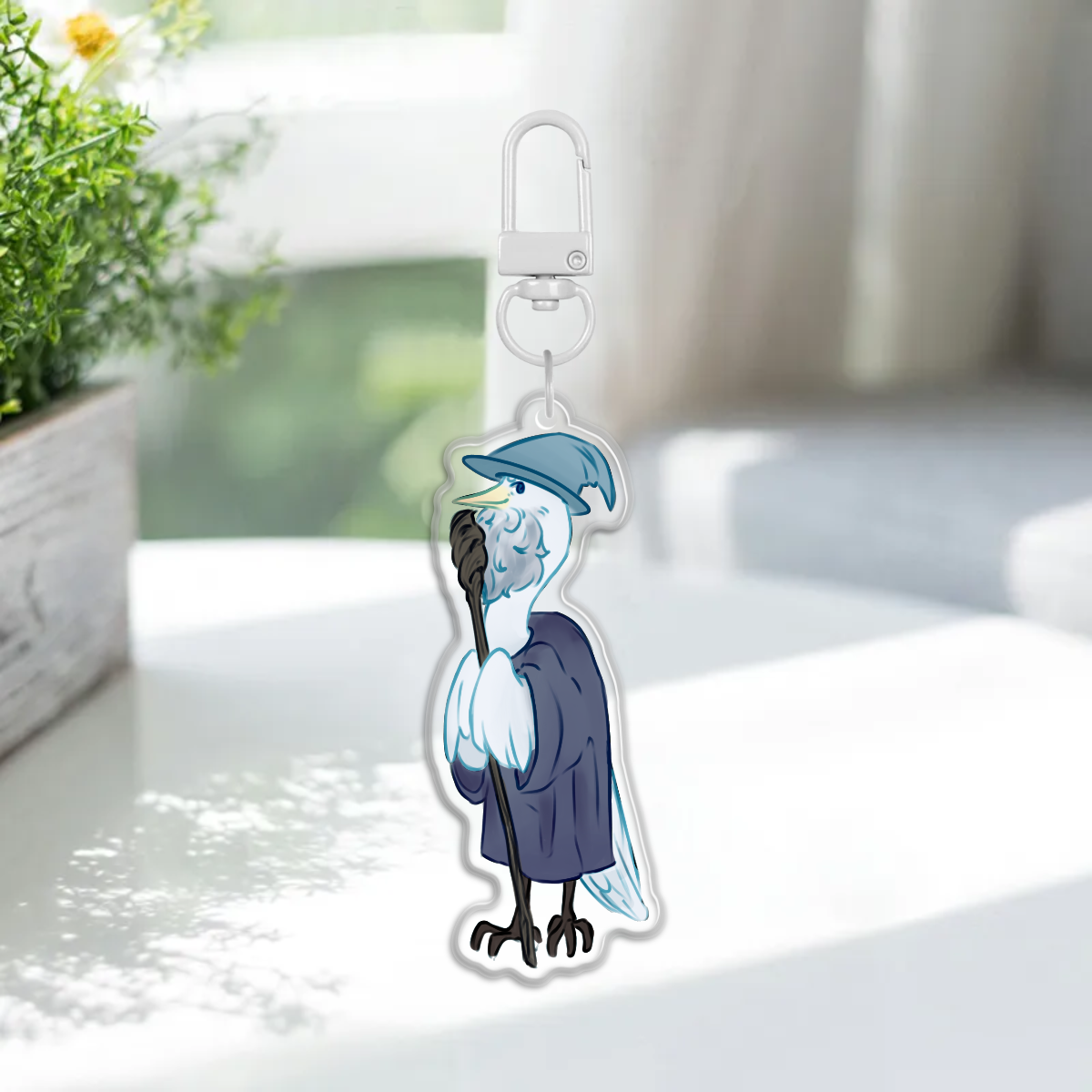 Gandalf Egret Acrylic Keychain (Lord of the Wings)