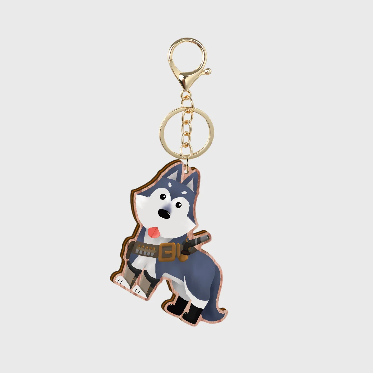Husky Gunslinger Keychain