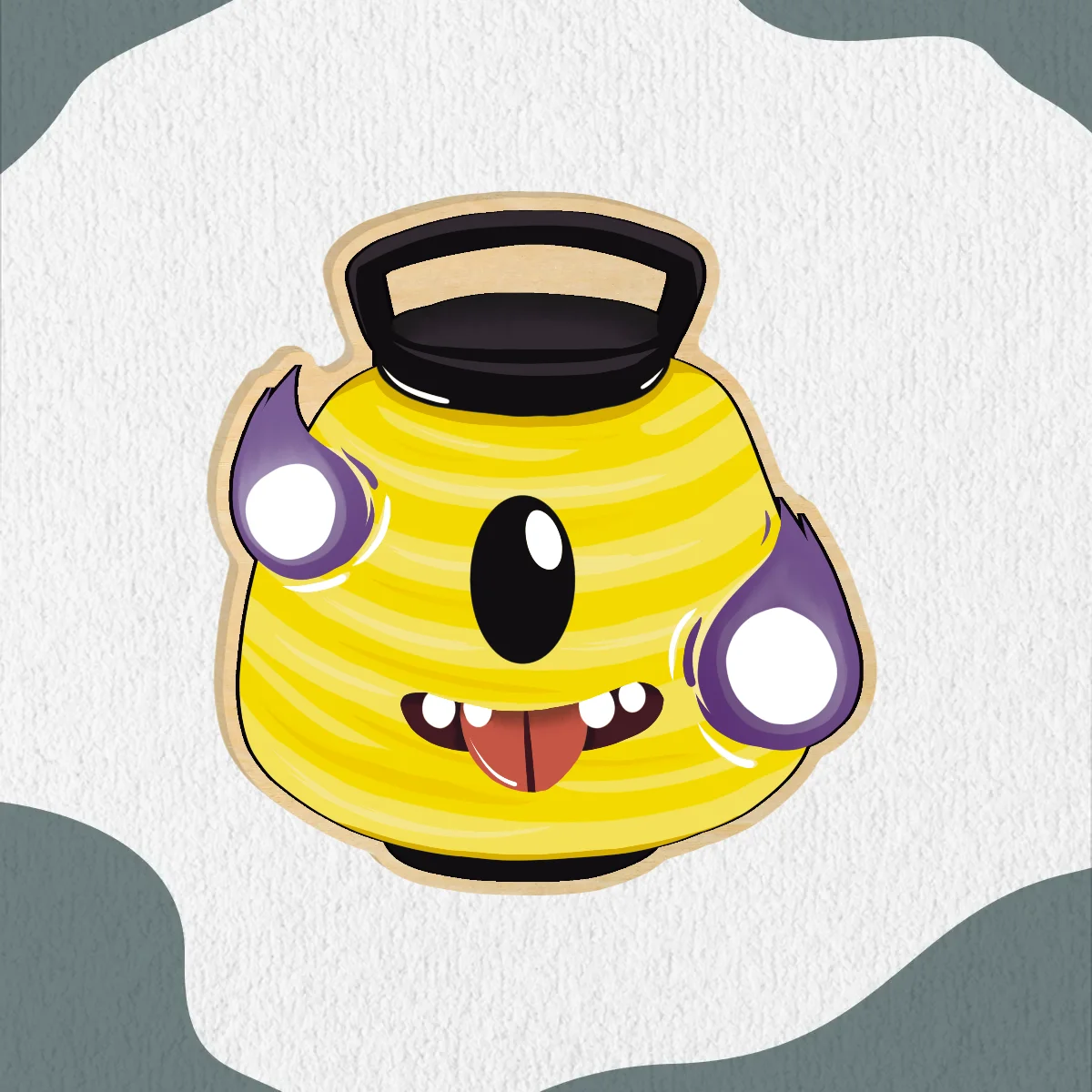 Enby Wooden Pride Pin - Chochin'obake