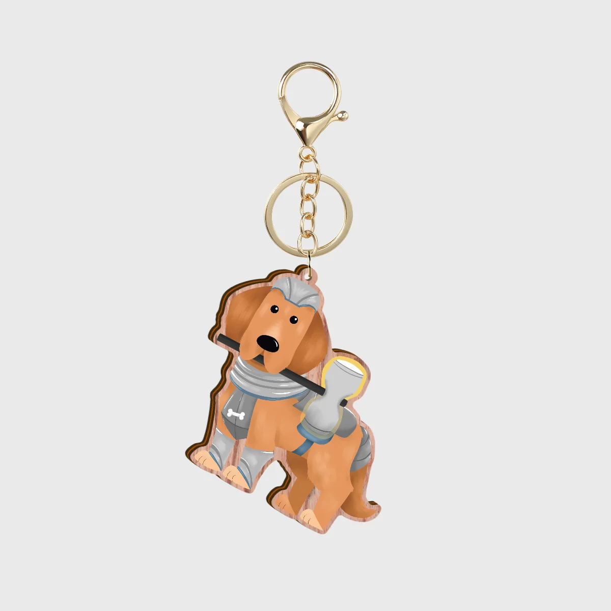 Golden Retriever Paladin Keychain