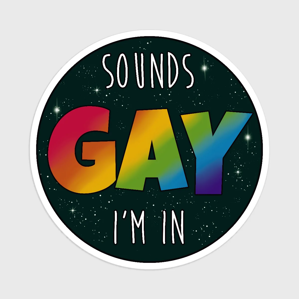 I'm In Round Sticker (Set of 5)