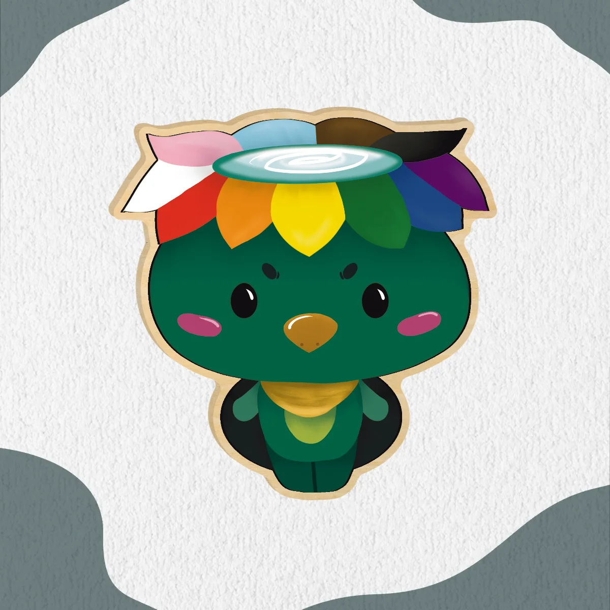 Classic Wooden Pride Pin - Kappa