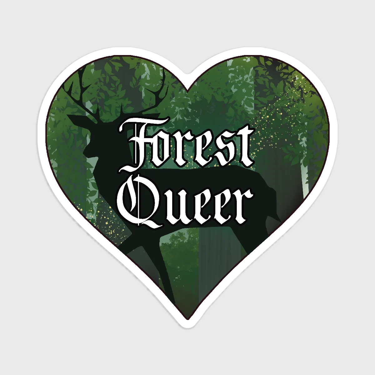 Forest Heart Sticker (Set of 5)