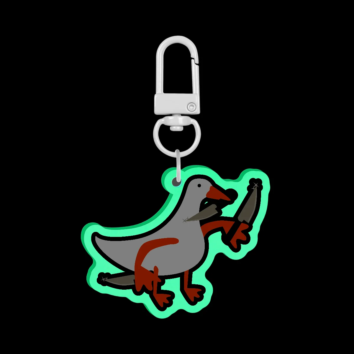 Securtity Jerry Glow In The Dark Acrylic Keychains
