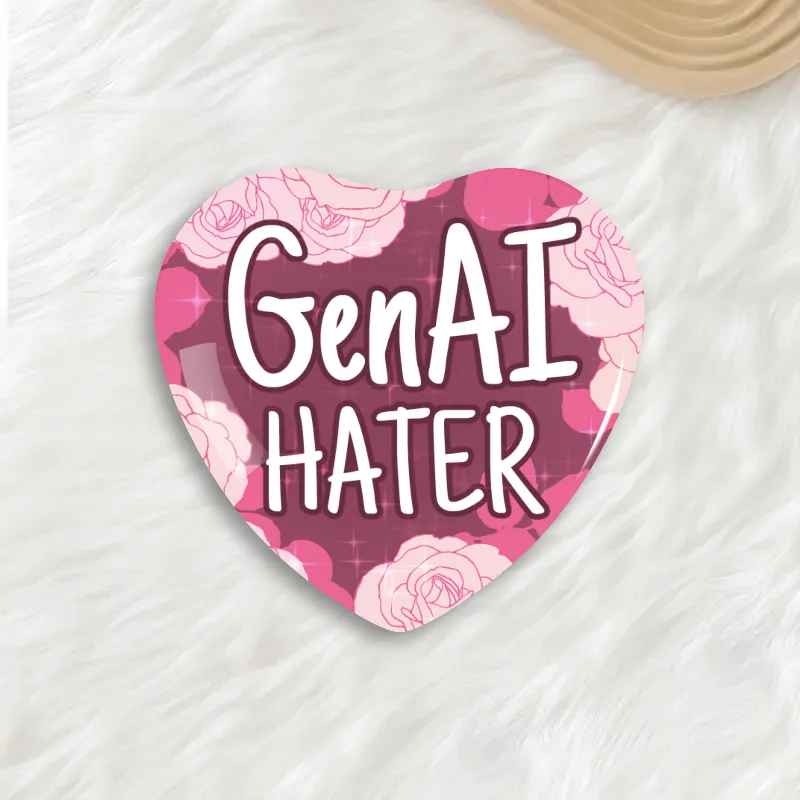 Anti GenAI Button Pin