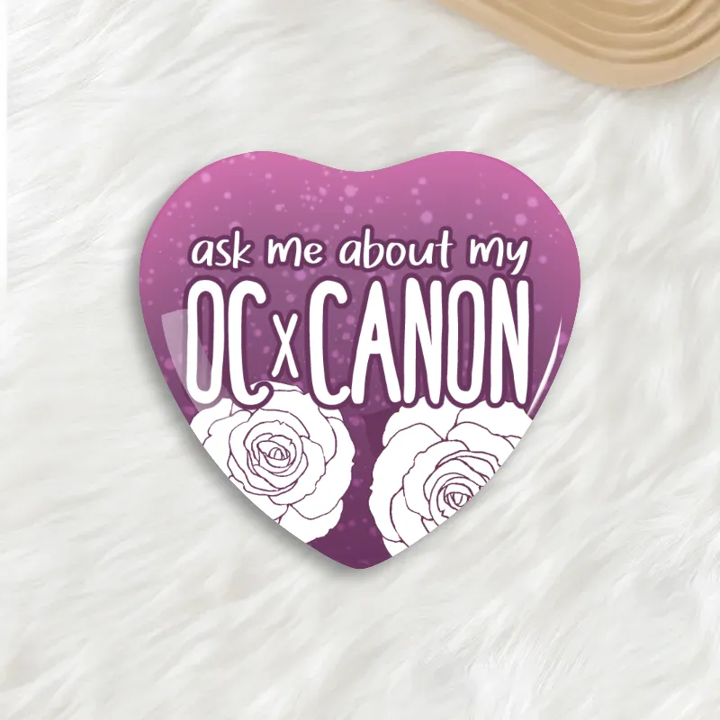 Ask Me About My OC x Canon Button Pin