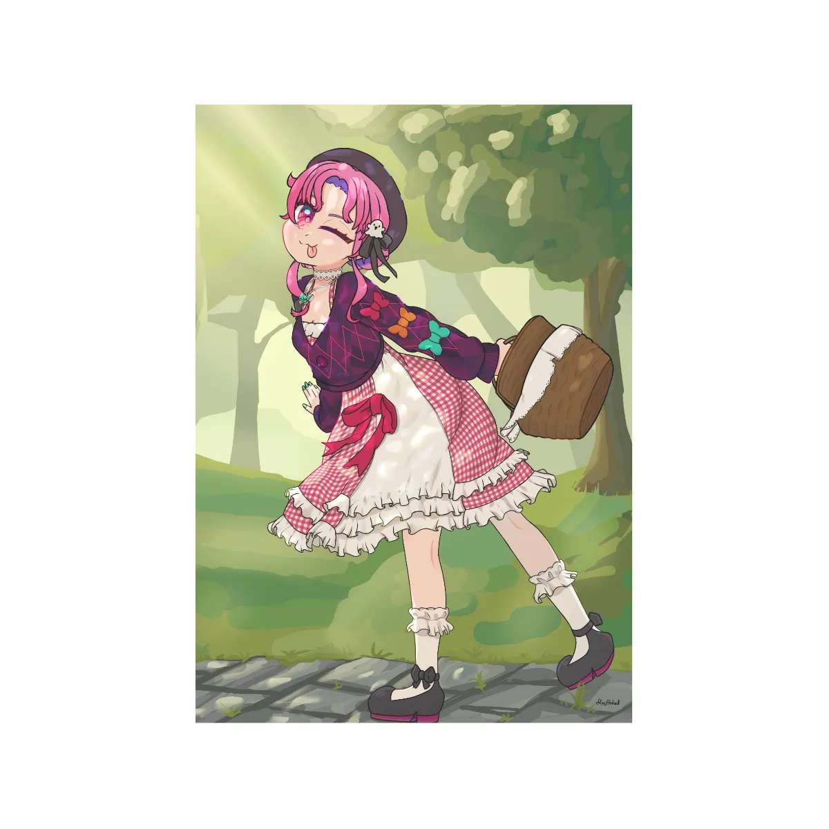 Tomoe Strolling Through the Forest Print