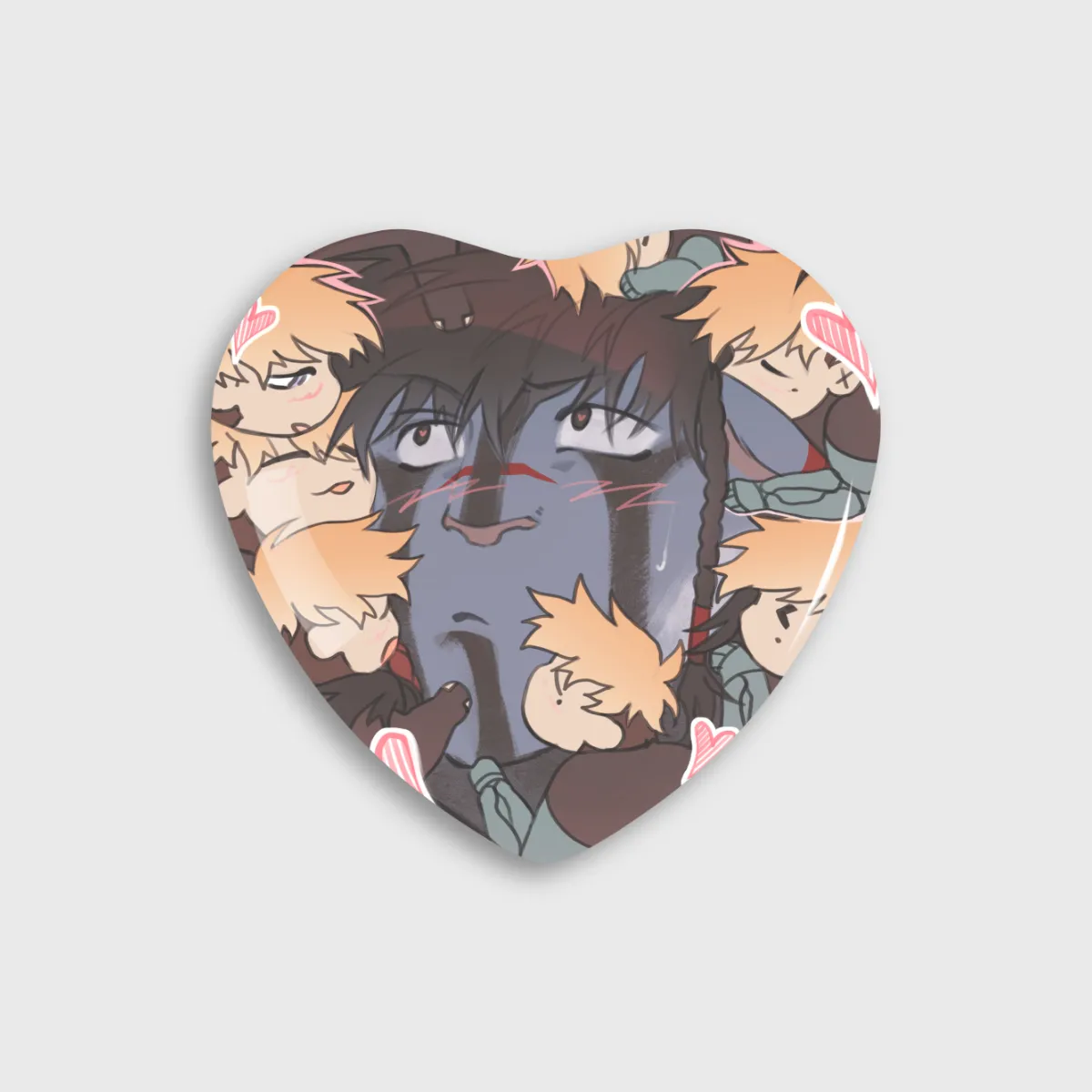 Heart Shaped Button Pin #2 Vashwood