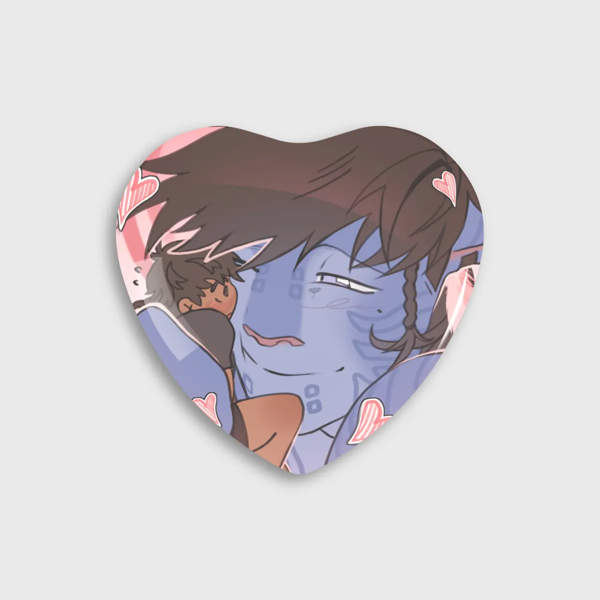 Heart Shaped Button Pin #1 Vashwood