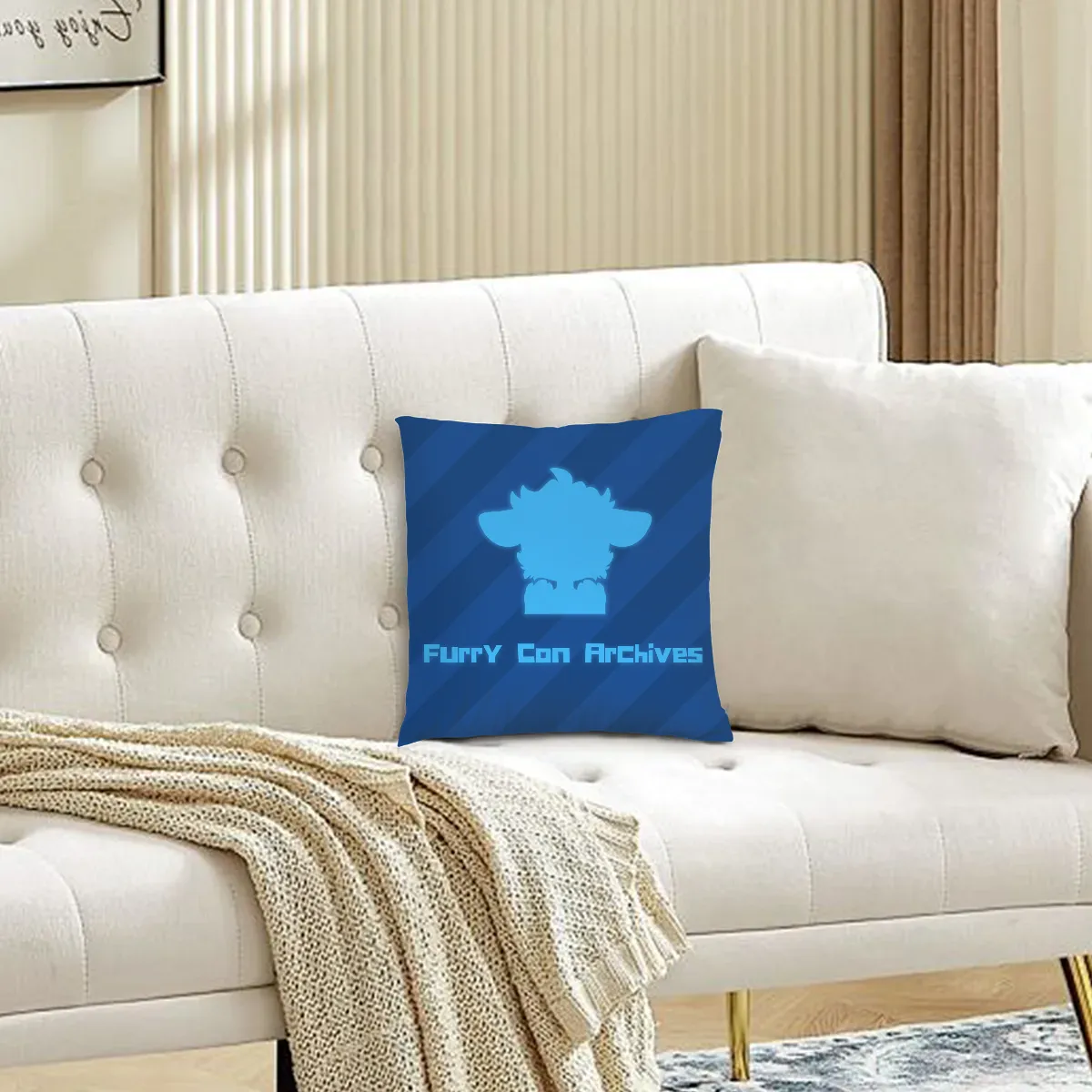 Furry Con Archives Square Throw Silky Pillow